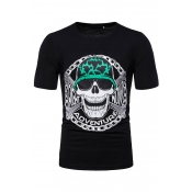 Lovely Leisure  Skull Print Black T-shirt