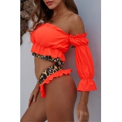 Lovely Flounce Jacinth Two-piece Swimsuit