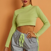 Lovely Casual Basic Green T-shirt