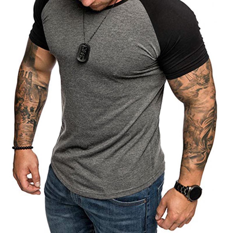 

Lovely Leisure Patchwork Dark Grey T-shirt