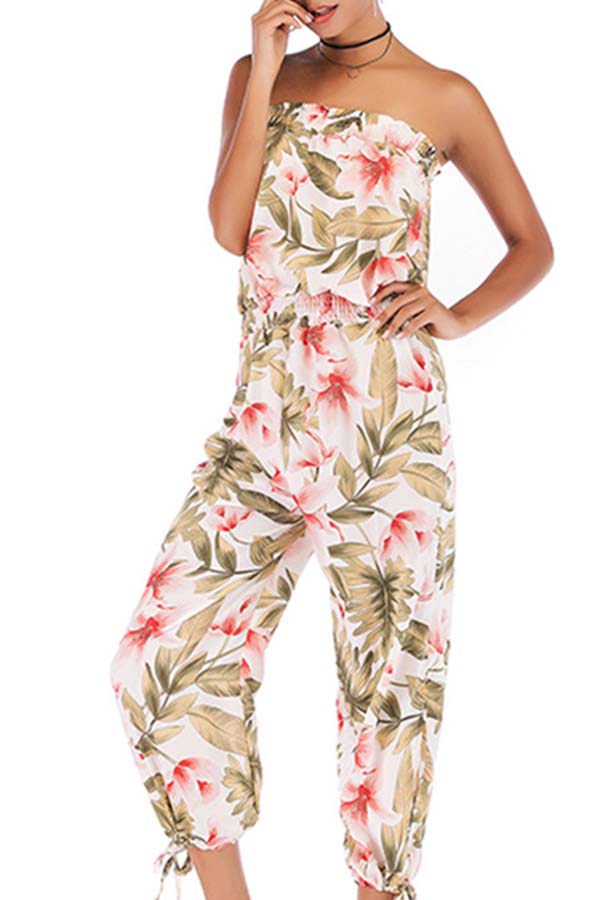 

Lovely Stylish Dew Shoulder Print Multicolor One-piece Jumpsuit, Multi