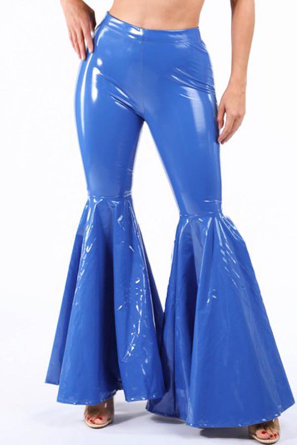 

Lovely Trendy Flared Blue Pants