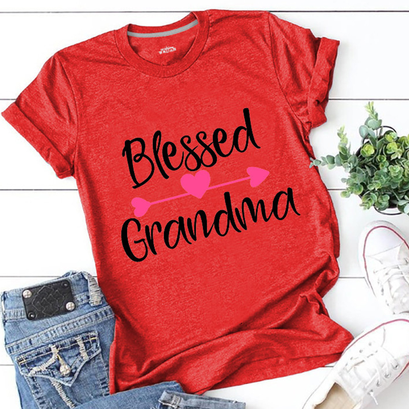 

Lovely Casual O Neck Letter Print Red T-shirt