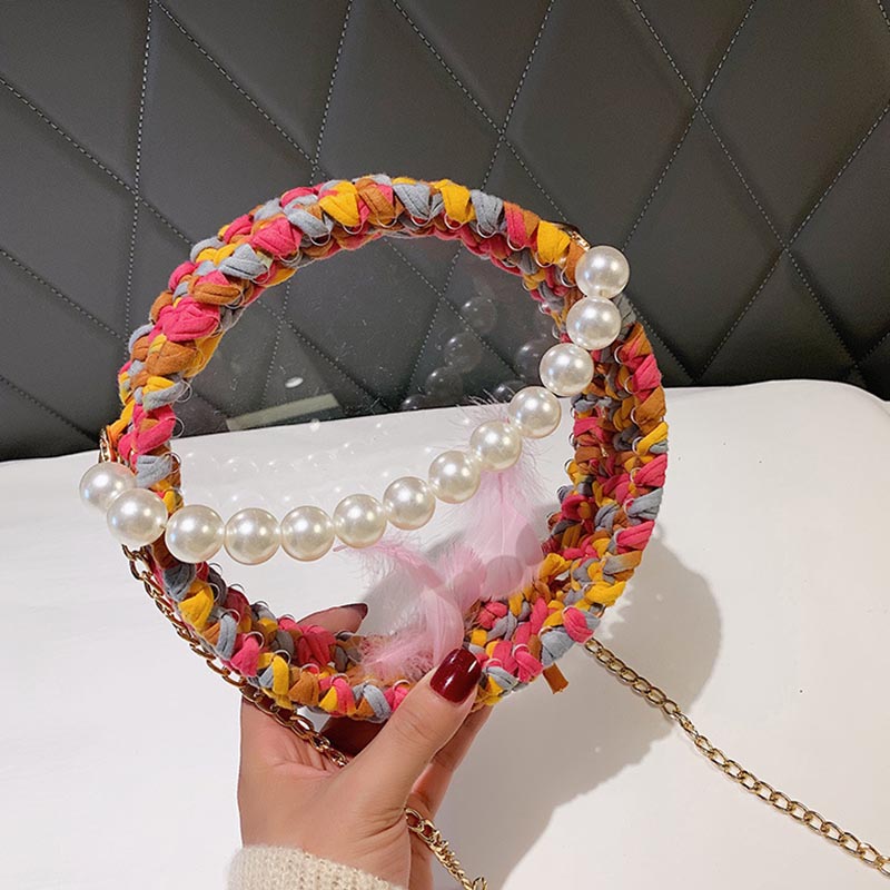 

Lovely Chic See-through Multicolor Crossbody Bag, Multi