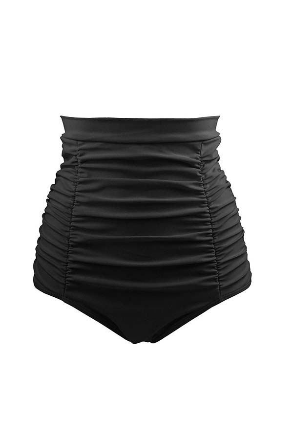 

Lovely Fold Design Black Bikini Bottom