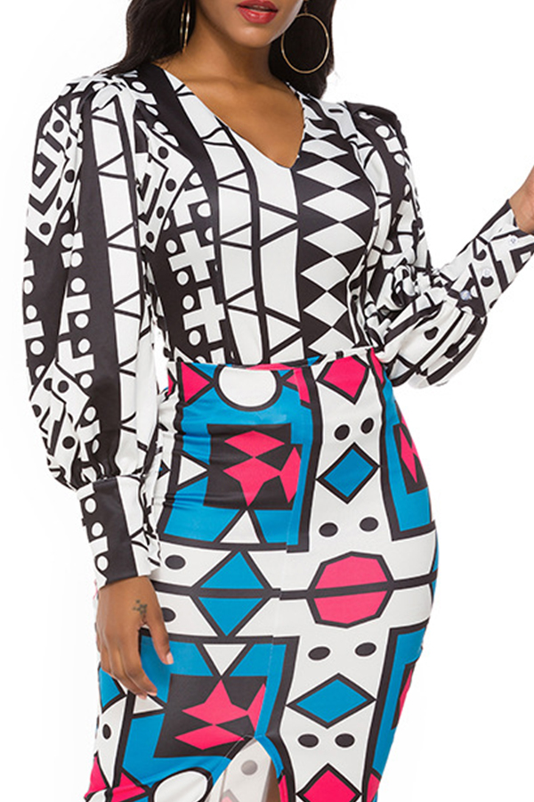 

Lovely Casual Print White Blouse