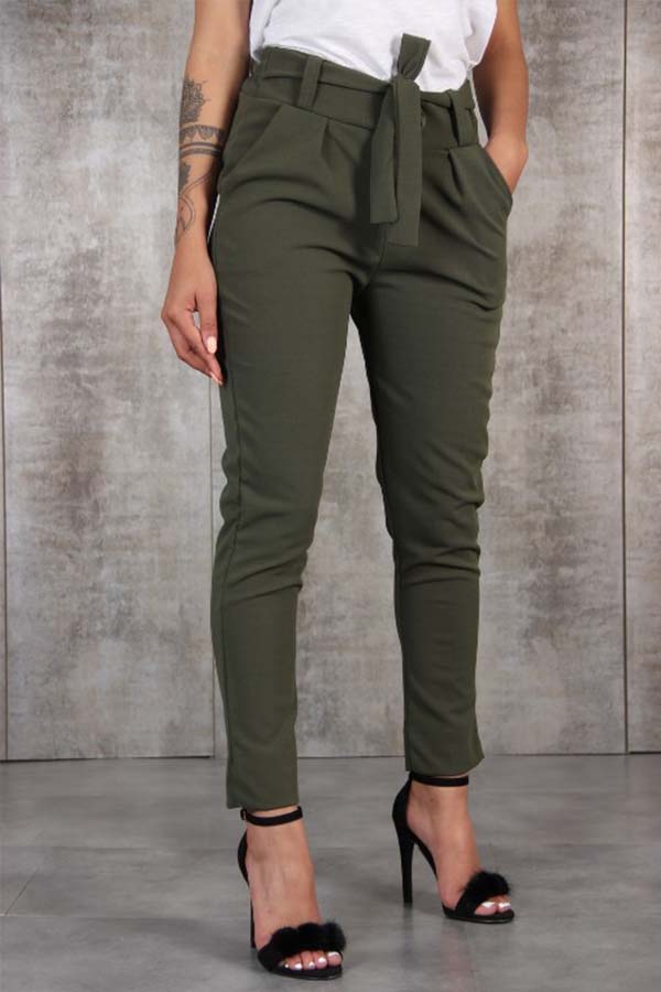 

Lovely Leisure Basic Green Pants