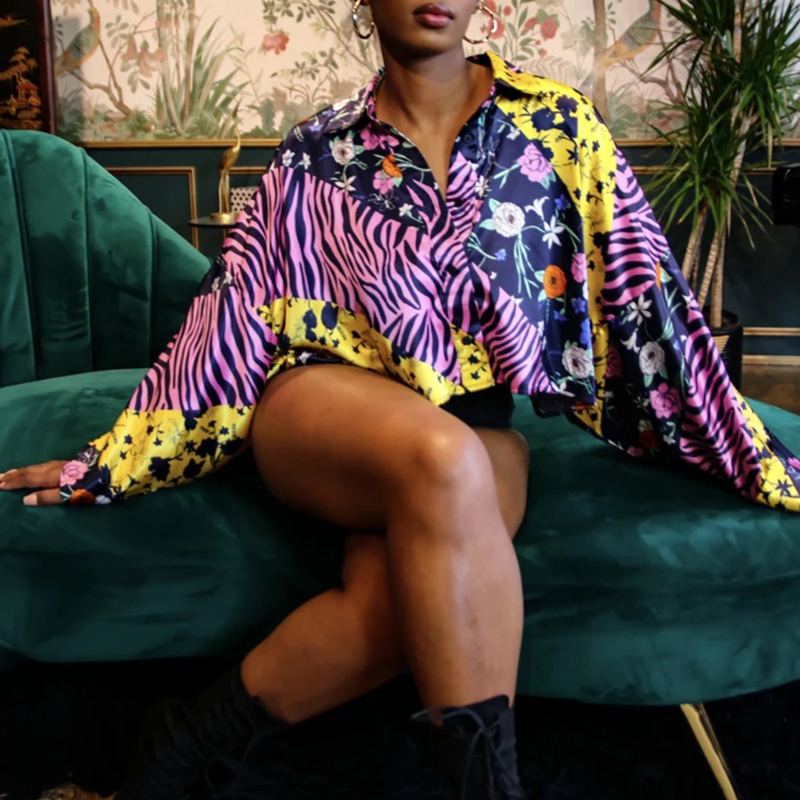 

Lovely Trendy Print Multicolor Blouse, Multi