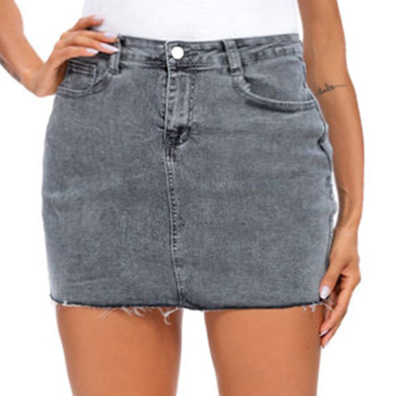 

Lovely Casual Buttons Design Black Skirt