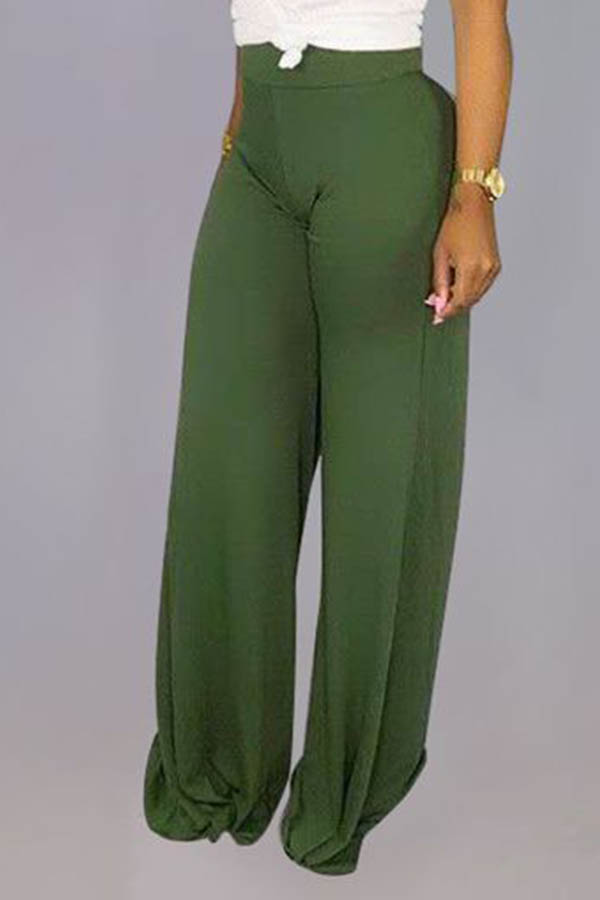 

Lovely Casual Basic Green Pants