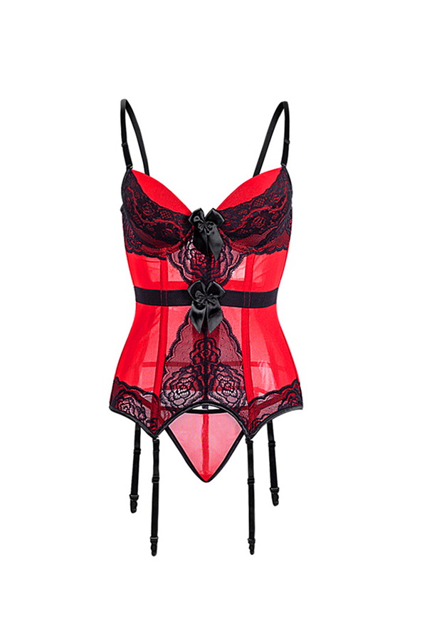 

Lovely Sexy Patchwork Red Intimates Accessories