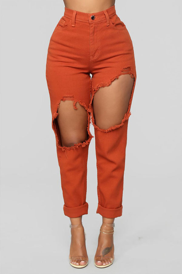 

Lovely Leisure Hollow-out Jacinth Pants