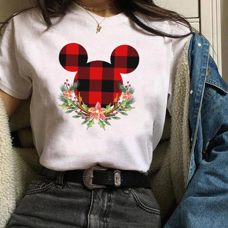 

Lovely Casual Cartoon Print Creamy White T-shirt, Milk white