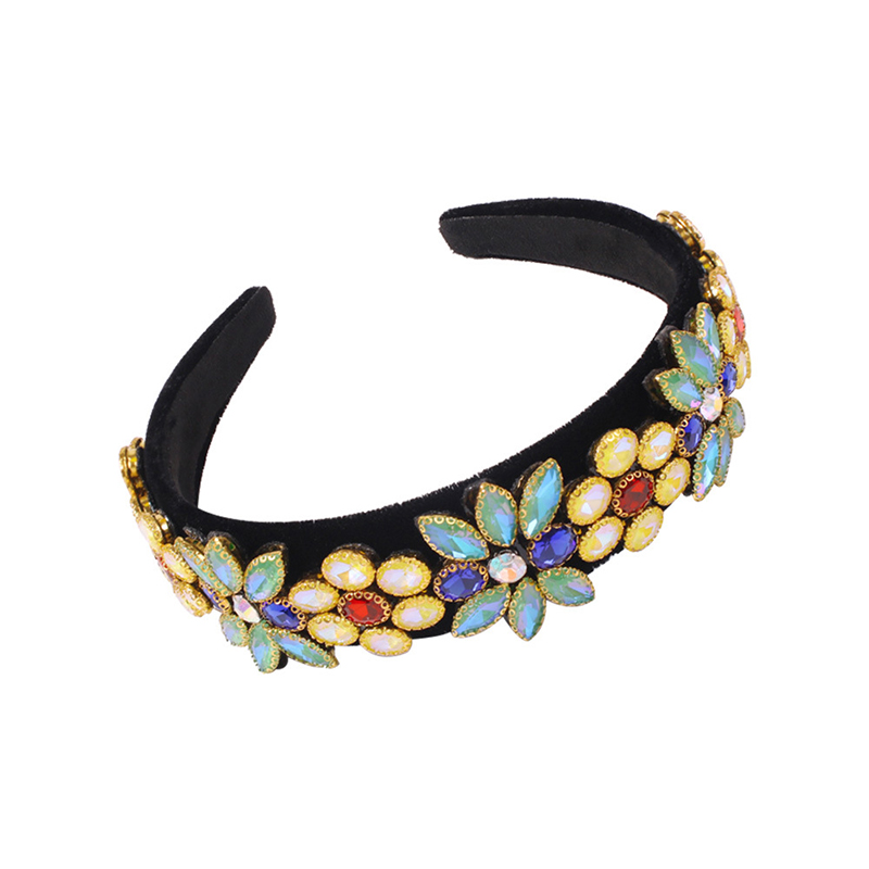 

Lovely Trendy Rhinestone Decorative Multicolor Headband, Multi