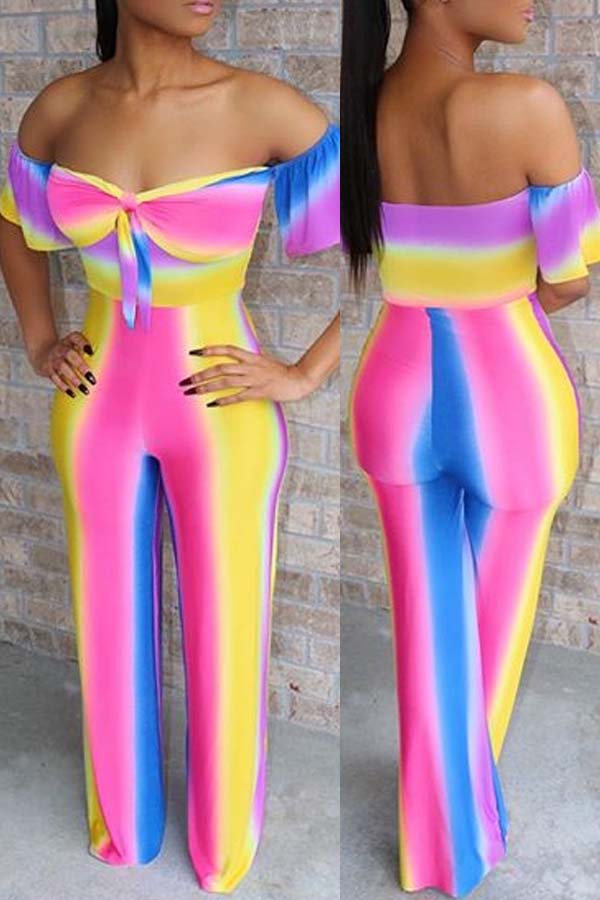 

Lovely Trendy Striped Multicolor One-piece Jumpsuit, Multi