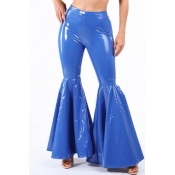 Lovely Trendy Flared Blue Pants