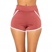 Lovely Casual Patchwork Dusty Pink Shorts