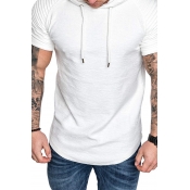 Lovely Casual Hooded Collar White T-shirt