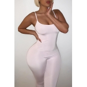 Lovely Leisure Basic White One-piece Jumpsuit