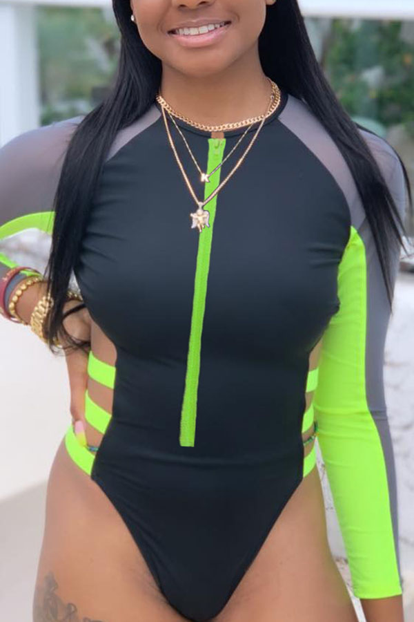 

Lovely Hollow-out Black One-piece Swimsuit