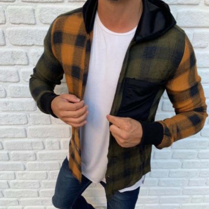 

Lovely Trendy Grid Yellow Shirt