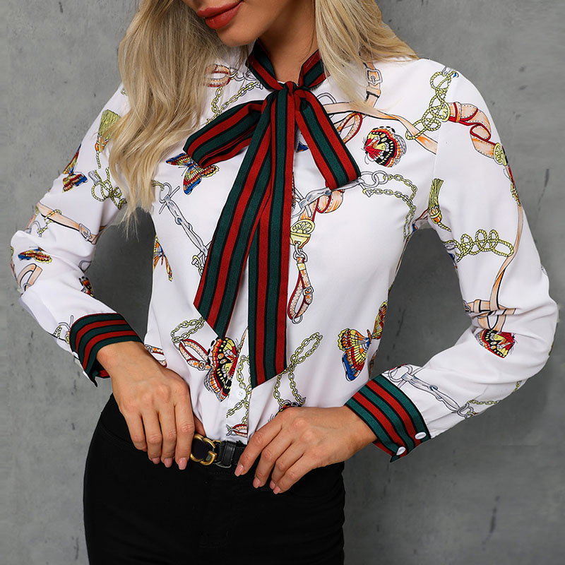 

Lovely Stylish Print White Shirt