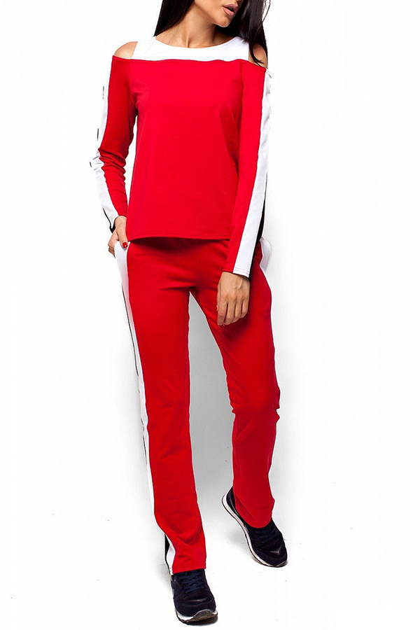 

Lovely Casual Hollow-out Red Loungewear