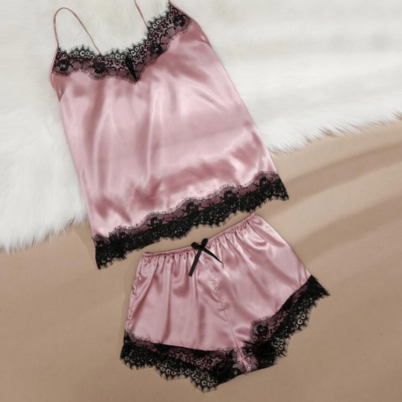 

Lovely Sexy Lace Hem Cameo Brown Sleepwear