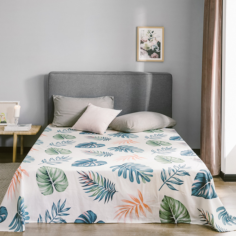 

Lovely Cosy Plants Print White Sheet