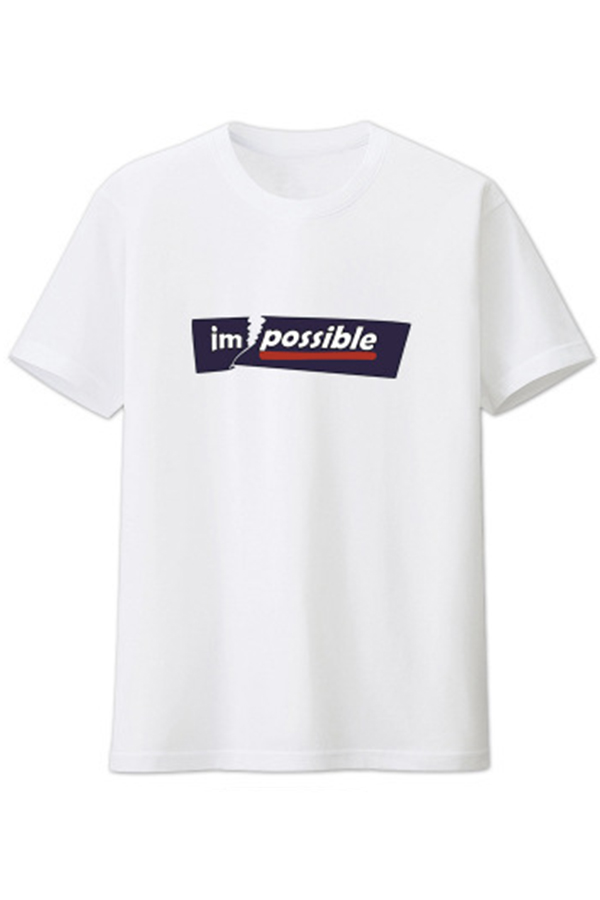 

Lovely Leisure O Neck Letter Print White T-shirt