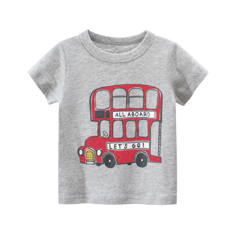 

Lovely Casual Print Grey Boy T-shirt