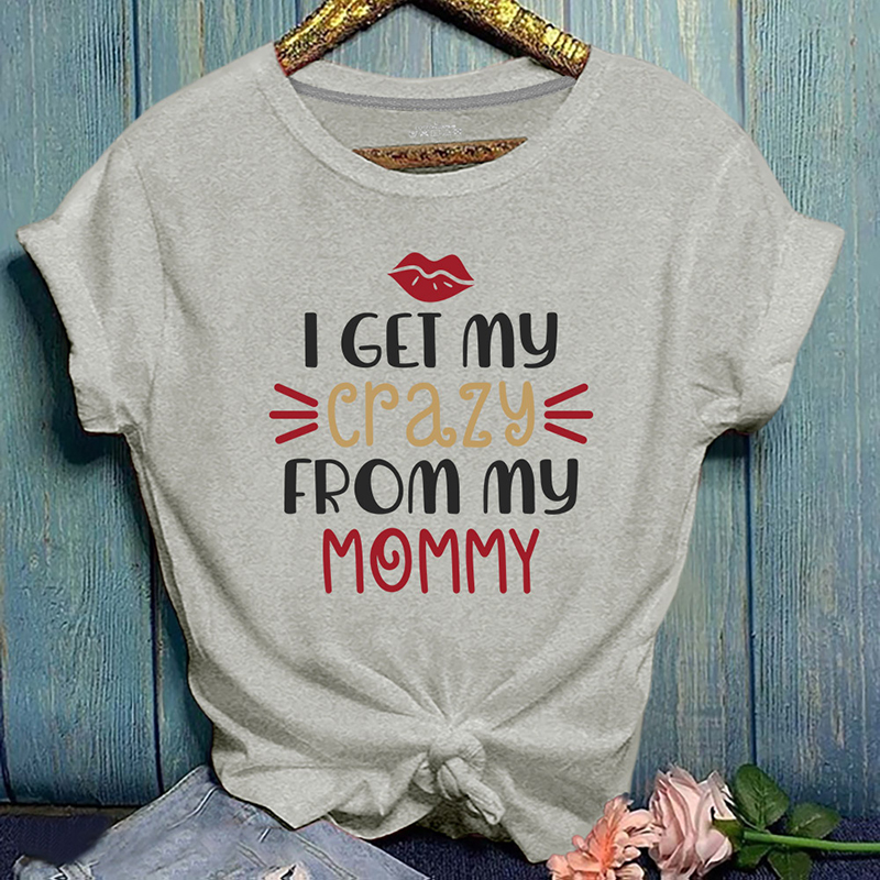 

Lovely Casual O Neck Letter Print Grey T-shirt