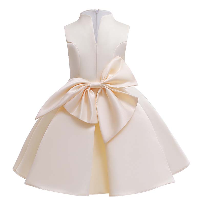 

Lovely Sweet Bow-Tie Apricot Girl Knee Length Dress