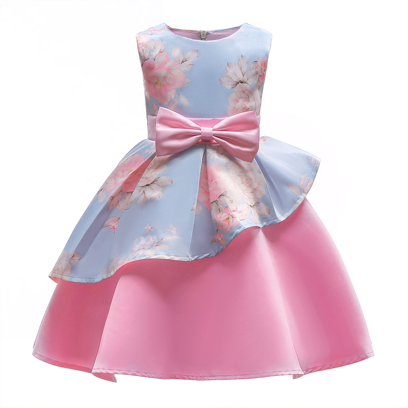 

Lovely Sweet Patchwork Pink Girl Knee Length Dress