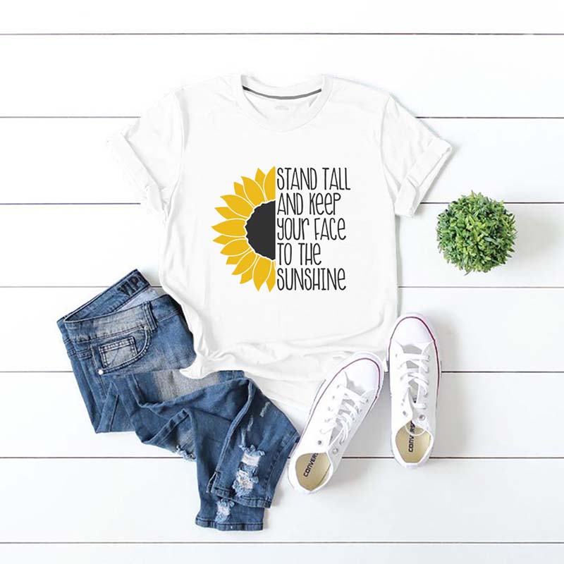 

Lovely Casual O Neck Print White T-shirt