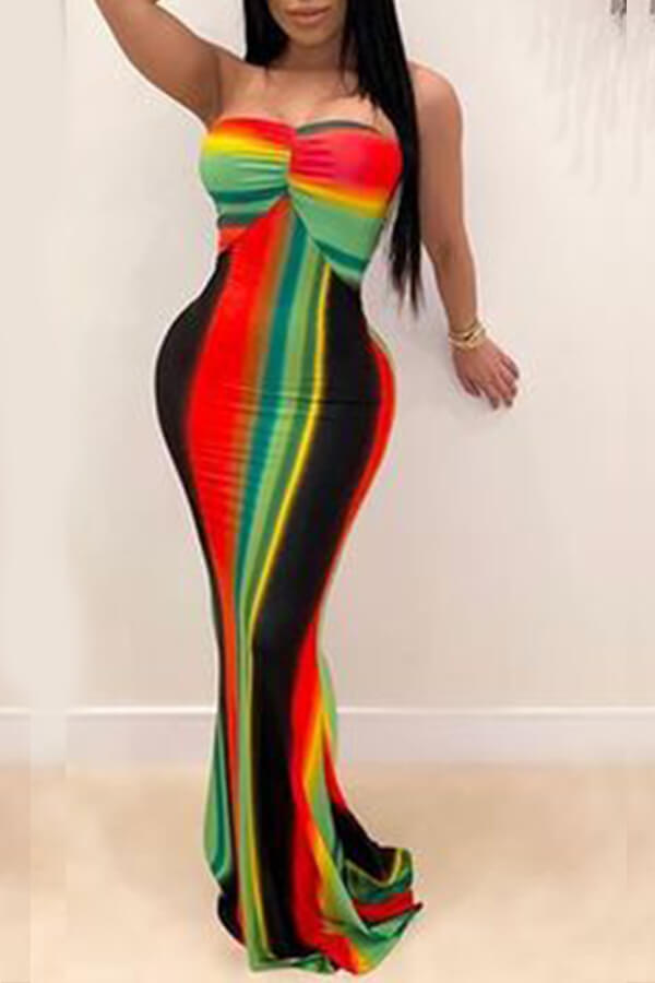 multicolor maxi dress