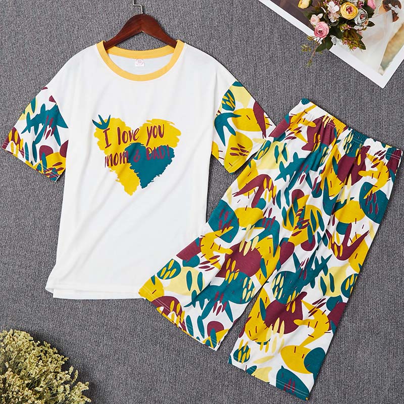 

Lovely Stylish Print Yellow Sleepwear