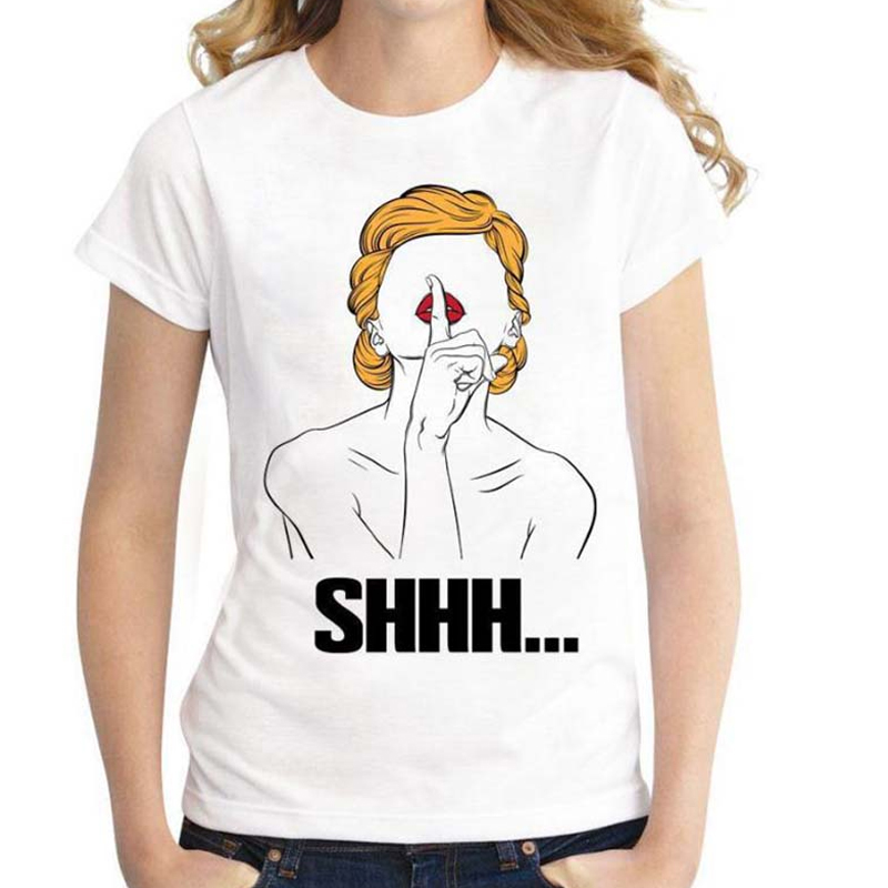 

Lovely Casual O Neck Print White Plus Size T-shirt