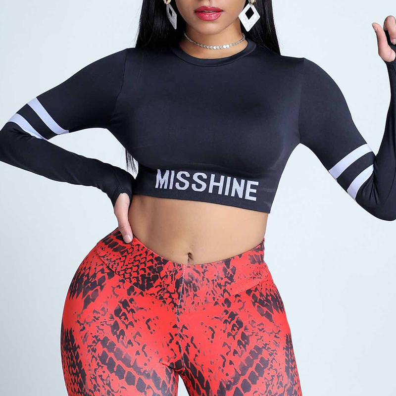 

Lovely Sportswear Letter Black T-shirt