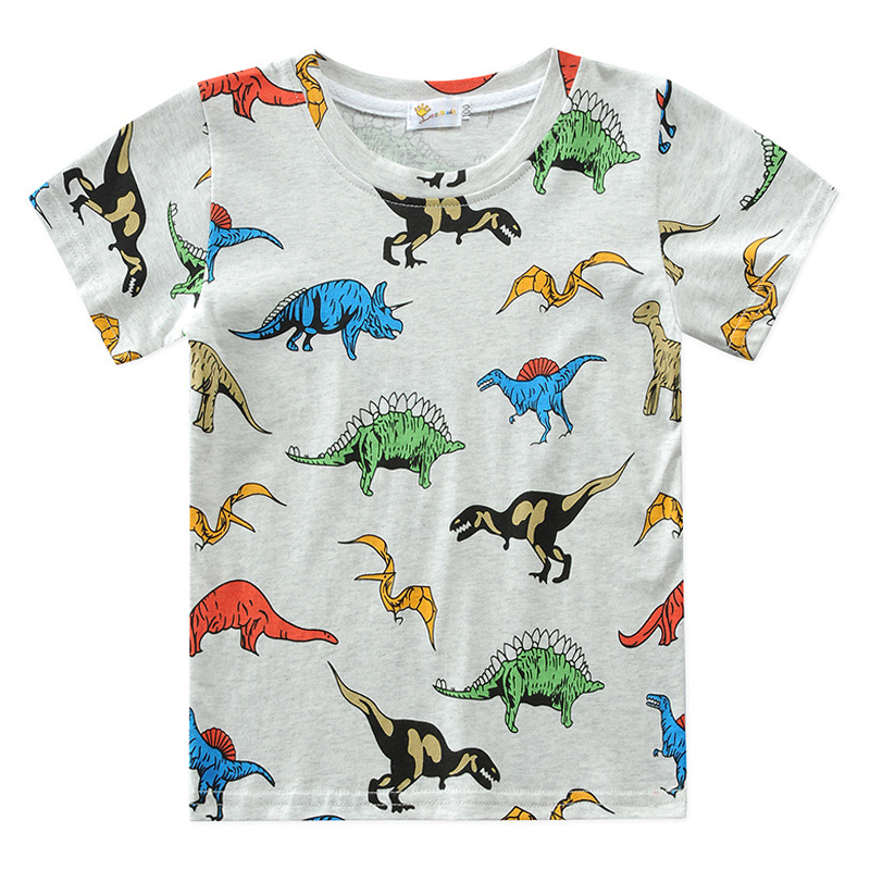 

Lovely Trendy Print Light Grey Boy T-shirt