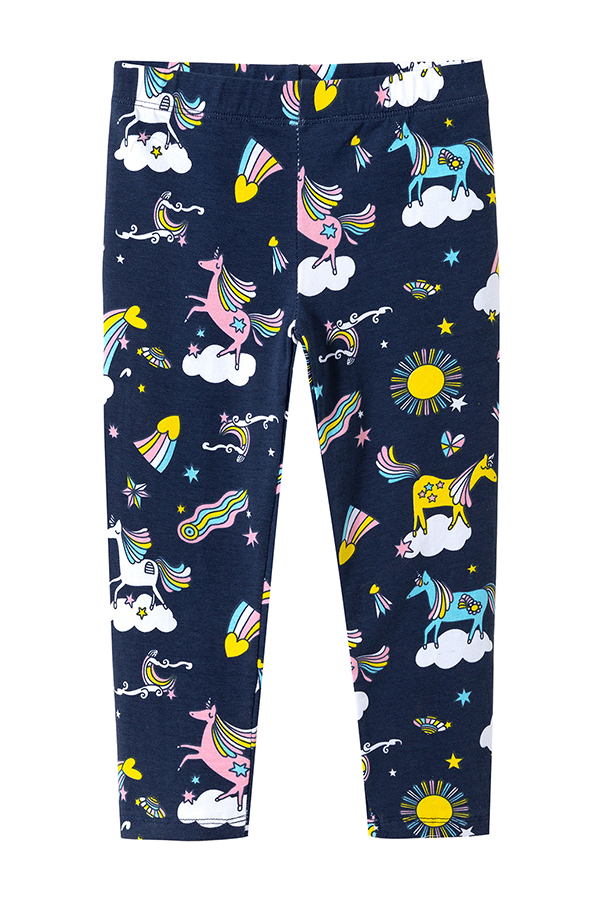 

Lovely Sweet Print Deep Blue Girl Leggings