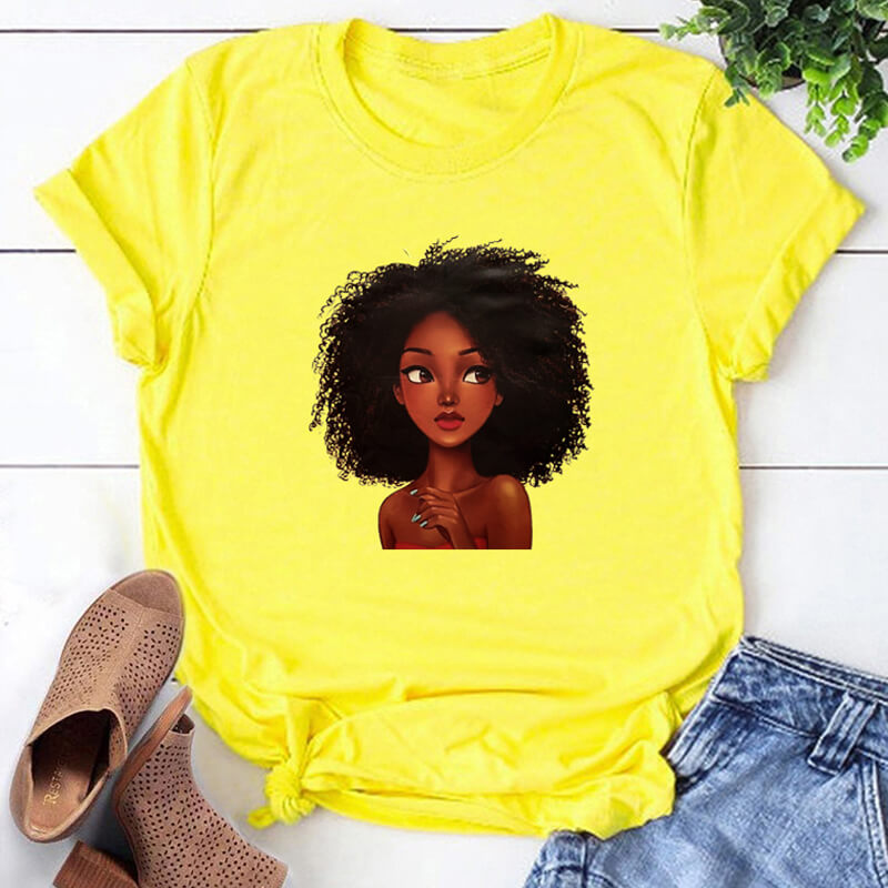 

LW Leisure O Neck Print Yellow T-shirt