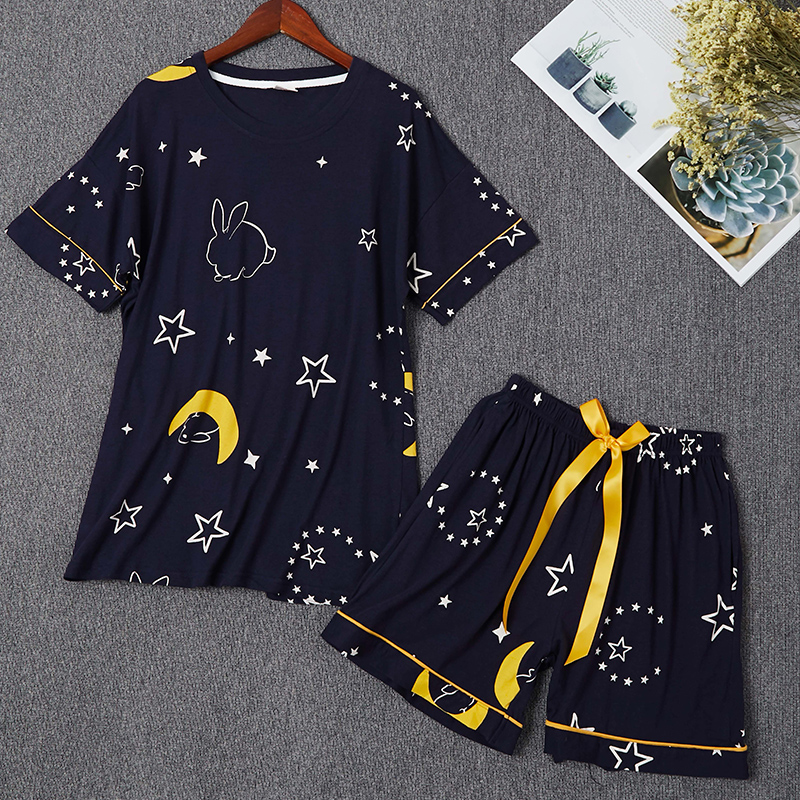 

Lovely Leisure Print Blue Sleepwear