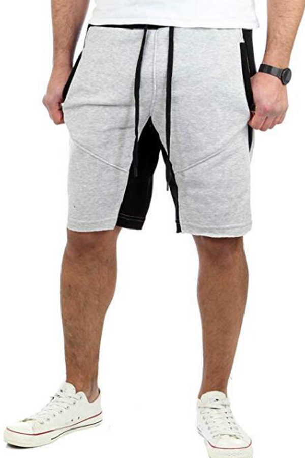 

Lovely Sportswear Patchwork Light Grey Shorts