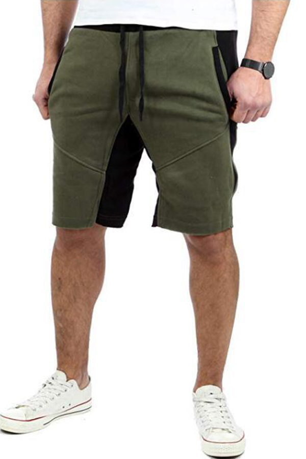 

Lovely Sportswear Patchwork Green Shorts