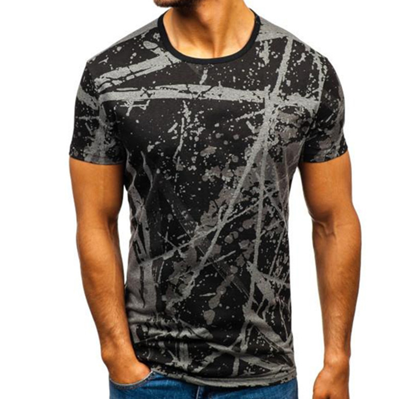 

Lovely Casual O Neck Print Grey T-shirt