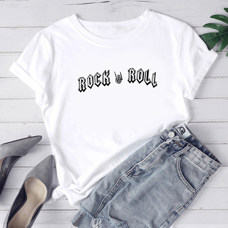 

Lovely Leisure O Neck Letter Print White T-shirt