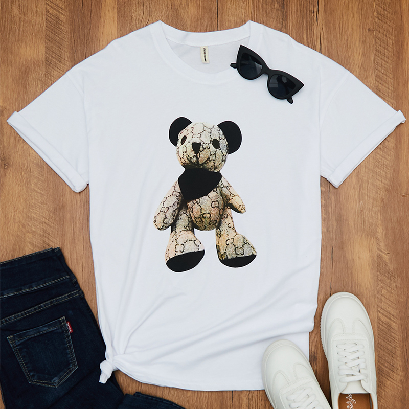 

Lovely Casual O Neck Print White T-shirt