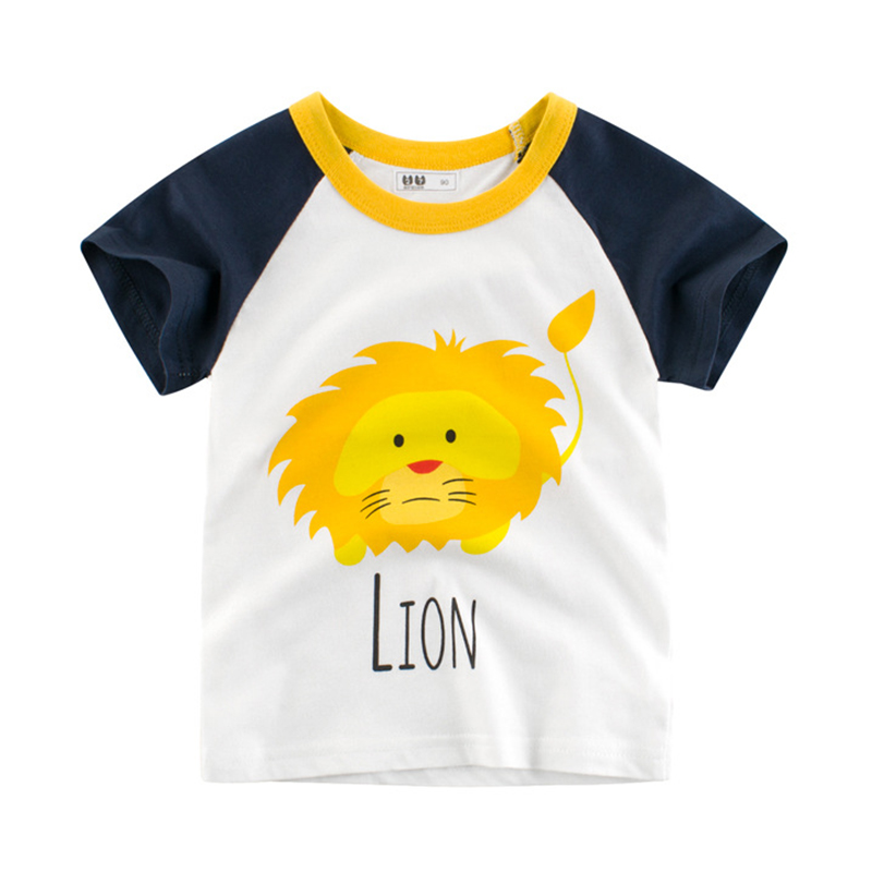 

Lovely Casual O Neck Cartoon Print Yellow Boy T-shirt