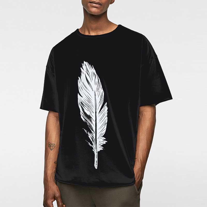 

Lovely Casual O Neck Print Black T-shirt